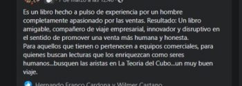 Testimonio necesitas fidelizar tus clientes, Teoría del Cubo, Carlos Doney Ardila